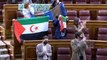 Diputados de Podemos sacan banderas del Sáhara para protestar contra su propio Gobierno