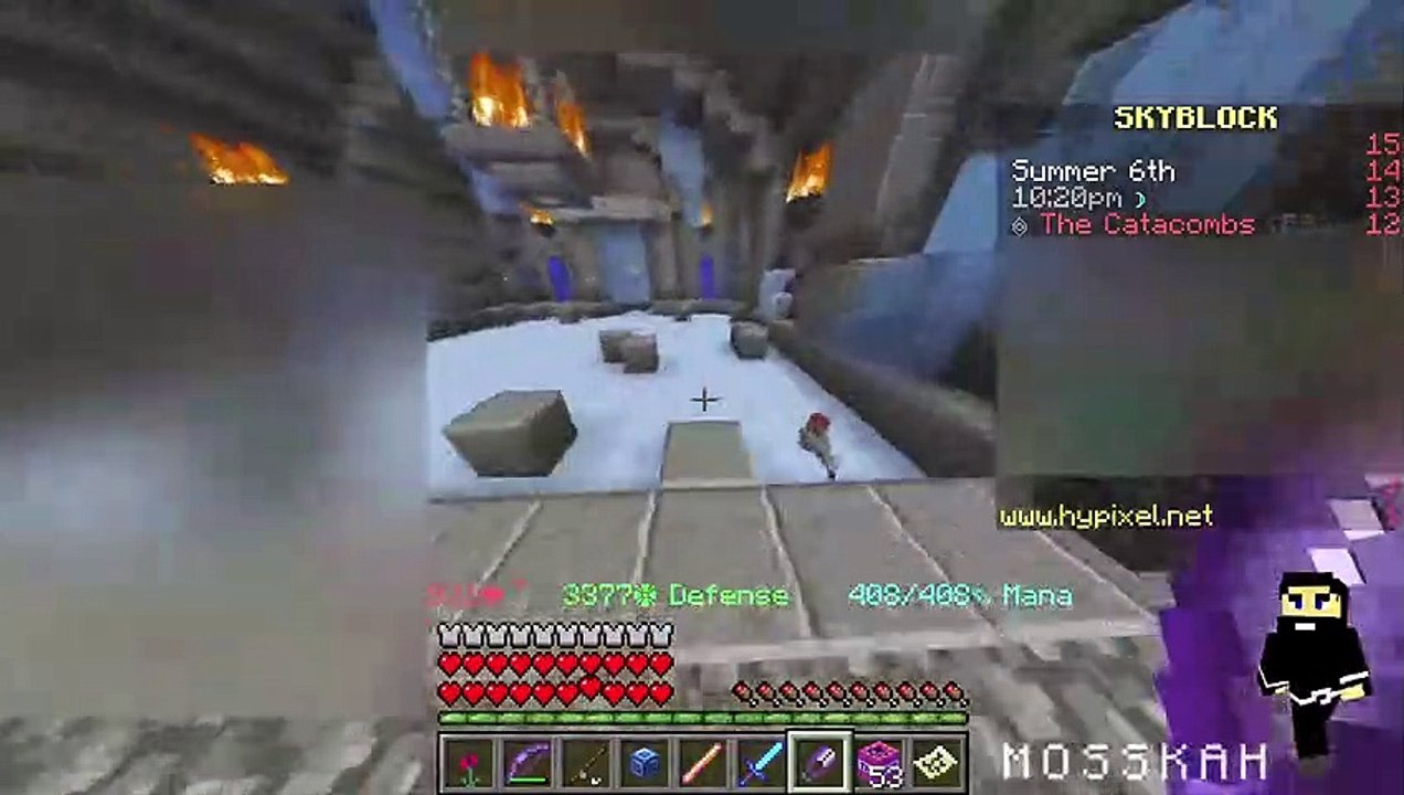 Guide, ice path puzzle room Hypixel's skyblock dungeons, Minecraft