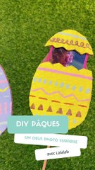 Bricolage enfants : un oeuf surprise en carton pour Pâques