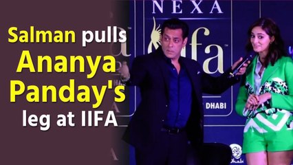 Salman Khan pulls Ananya Panday's leg at IIFA