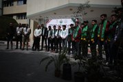 Gazzeli gençler, 46. Filistin Toprak Günü münasebetiyle zeytin fidanı dikti