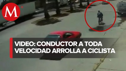 Automovilista arrolla a ciclista en San Luis Potosí