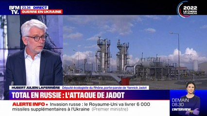 Hubert Julien-Laferrière: "Yannick Jadot n'appelle pas au boycott de Total mais à son retrait de Russie"