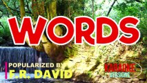 Words F.R. David | Karaoke Version |HD