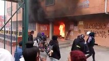 Grupo de feministas incendiaron un colegio distrital en Bogotá