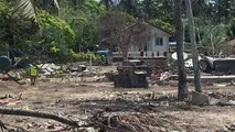 HMAS Canberra has docked in Townsville after helping with recovery efforts in Tonga following the devastating volcanic eruption and tsunami