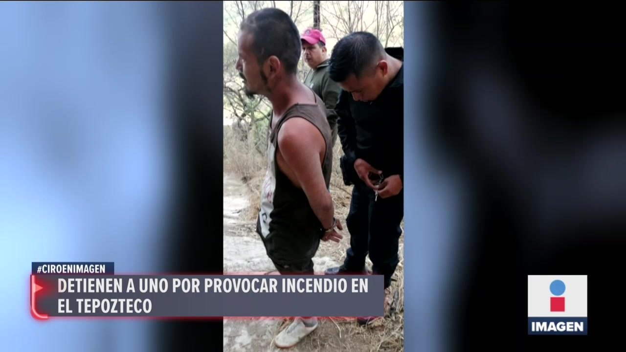 Detienen a persona que originó el incendio en el cerro del Tepozteco