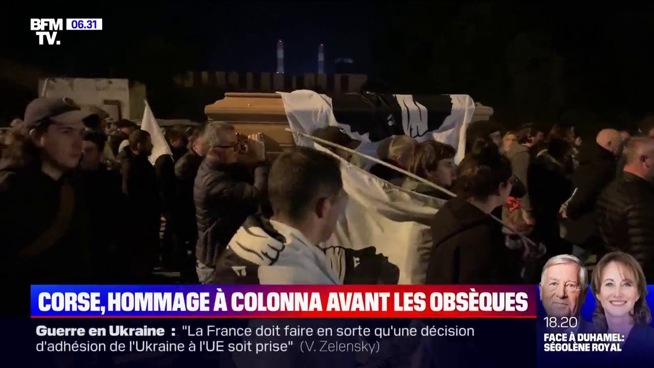 Hommage à Yvan Colonna en Corse avant ses obsèques