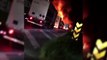 Impressionante: incêndio em carreta bloqueia rodovia Fernão Dias em Atibaia