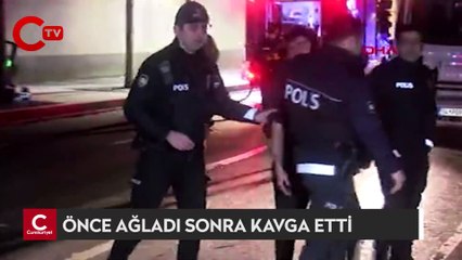 Beşiktaş'ta kaza yapan sürücü önce ağladı sonra kavga etti