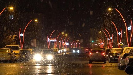 43 ilin geçiş güzergahı olarak bilinen Kırıkkale'de kar yağışı etkili oldu