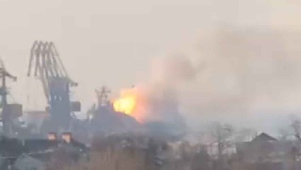 Ucrania destruye barcos rusos en Berdyansk