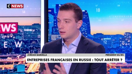 Jordan Bardella : «Je pense que retirer les entreprises françaises de la Russie, c’est se tirer une balle dans le pied»