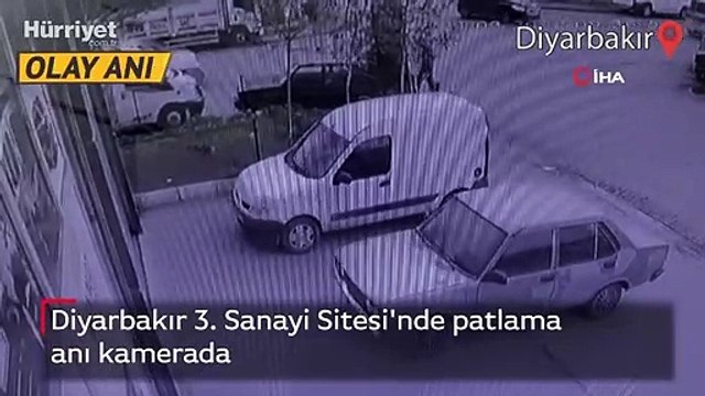Diyarbakır 3. Sanayi Sitesi'nde patlama anı kamerada