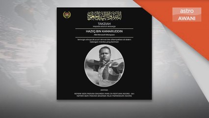 Haziq Kamaruddin | Agong dan Permaisuri zahir takziah