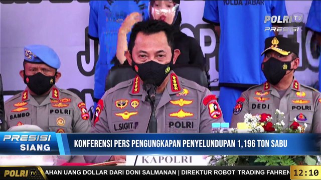 Konferensi Pers Terkait Pengungkapan Penyelundupan 1,196 Ton Sabu