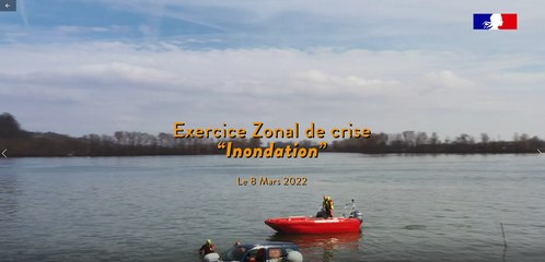 Exercice de sécurité civile simulant des inondations - Clip long