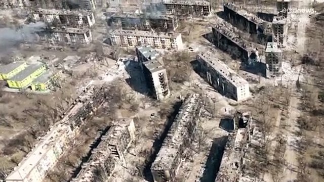 Drone görüntüleri, Rus kuşatması altında bulunan Mariupol kentindeki yıkımı ortaya çıkardı