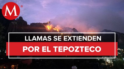 Al menos 95 hectáreas han sido afectadas por incendio en el cerro del Tepozteco