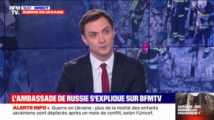 Le porte-parole de l'ambassade de Russie en France affirme ne pas viser les civils en Ukraine, mais "les bataillons nazis"