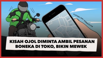 Nyesek Lihatnya! Viral Kisah Ojol Diminta Ambil Pesanan Boneka di Toko, Request Khusus Customer