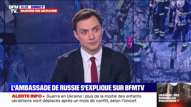 Le porte-parole de l'ambassade de Russie en France affirme que ce sont les Ukrainiens qui utilisent les civils comme boucliers humains