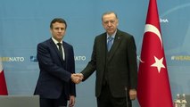 Son dakika haber... Cumhurbaşkanı Erdoğan, Macron ile bir araya geldi