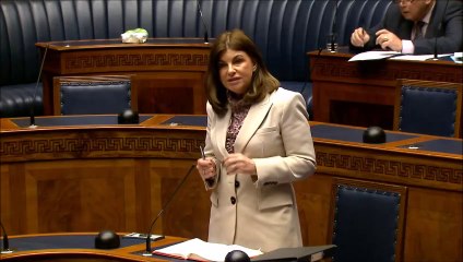 Gordon Lyons tells Sinéad McLaughlin to 'talk up' Derry as she questions FDI disparity