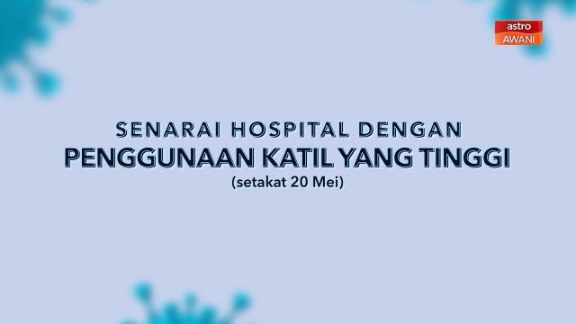 [INFOGRAFIK] Senarai Hospital Dengan Penggunaan Katil Yang Tinggi (Setakat 20 Mei)