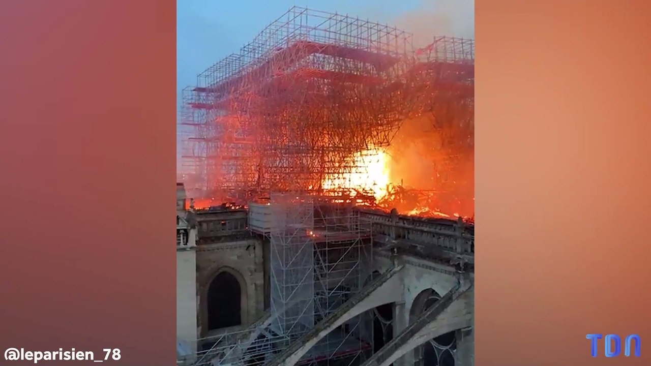 Steve Venot, un pompier des Yvelines, a filmé l’incendie de Notre-Dame depuis sa nacelle