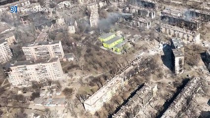 La devastación de Mariúpol a vista de dron tras un mes de invasión rusa