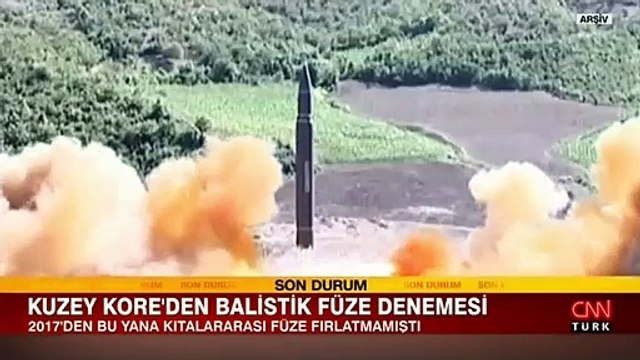Kuzey Kore'den kıtalararası balistik füze denemesi