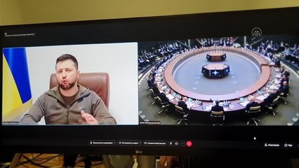 Zelenskiy NATO Olağanüstü Zirvesi'ne katılan liderlere hitap etti