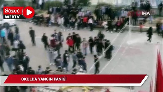 Sigara izmaritleri okulda yangın paniğine neden oldu