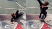 'Young skateboarder's BLUNT STALL attempt ends in a PAINFUL BUTT FLOP *Epic Ramp Fail* '
