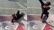 'Young skateboarder's BLUNT STALL attempt ends in a PAINFUL BUTT FLOP *Epic Ramp Fail* '