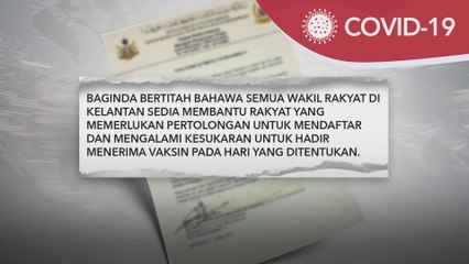 Vaksin COVID-19 | Sultan Kelantan dukacita pendaftaran masih rendah