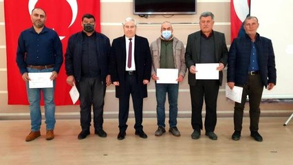 'Aşılı Fıstık Çamı Fidan Üretimi Projesi'ne katılanlar sertifikalandırıldı