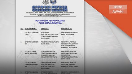 Pertukaran PDRM | Datuk Zamri Yahya Pengarah Cawangan Khas