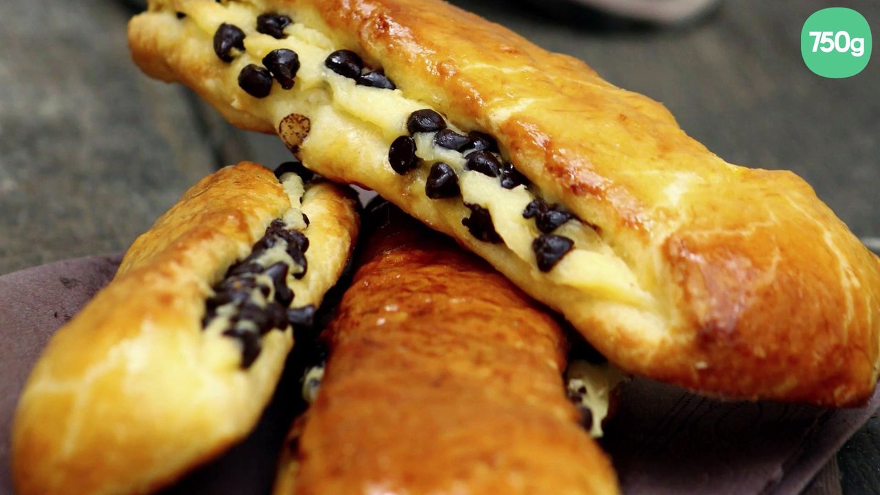 Brioches Suisse à la crème pâtissière et aux pépites de chocolat