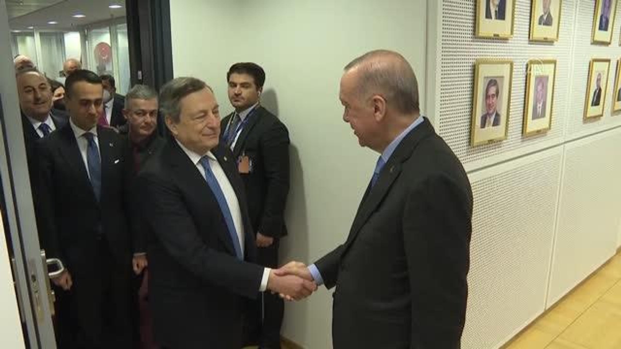 Cumhurbaşkanı Erdoğan, İtalya Başbakanı Draghi ile bir araya geldi
