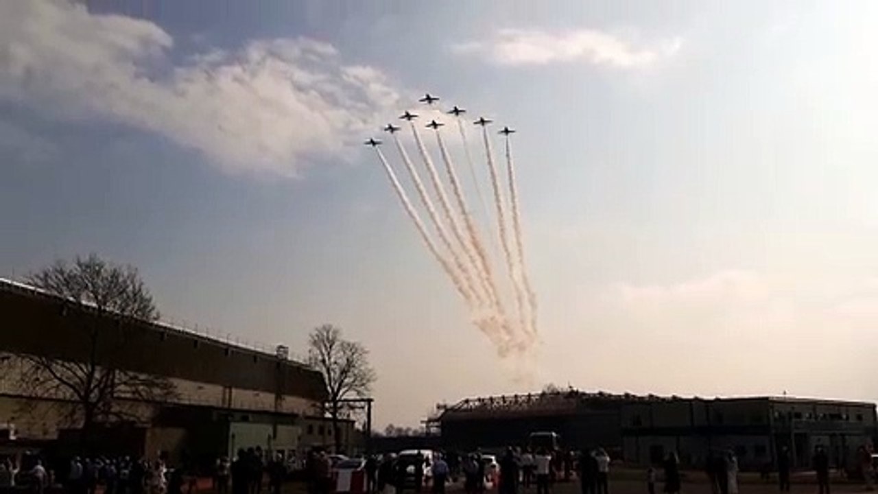 Red Arrows Yorkshire flypast