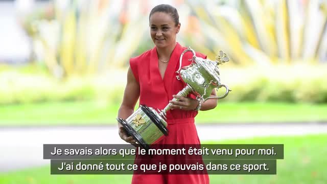 WTA - Barty : Je ne changerais rien et je n'ai aucun regret