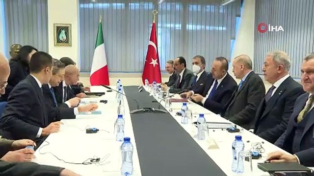 Cumhurbaşkanı Erdoğan, İtalya Başbakanı Mario Draghi ile bir araya geldi