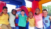 Bouncy House Breaks Free and Takes to the Sky, Before Crashing Down Narrowly Missing a Child