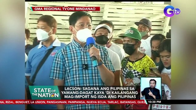 Lacson: Sagana ang Pilipinas sa yamang-dagat kaya 'di kailangang mag-import ng isda ang Pilipinas | SONA