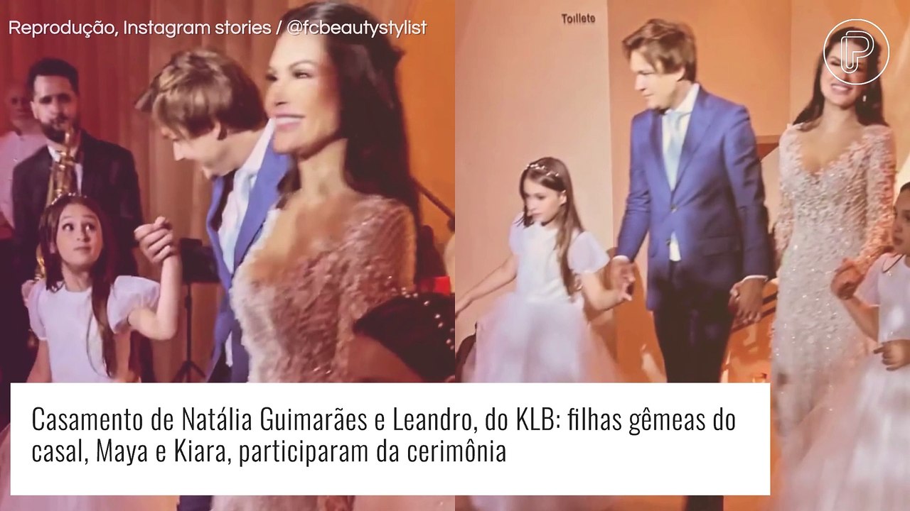 Casamento de Natália Guimarães e Leandro, do KLB: filhas gêmeas do casal  emocionam como daminhas. Fotos! - Vídeo Dailymotion