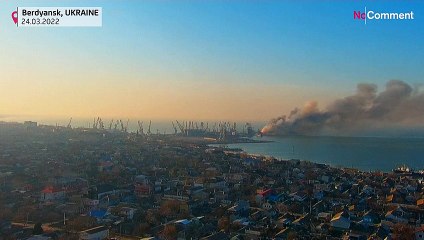 Russian naval vessel destroyed in Azov Sea near Mariupol