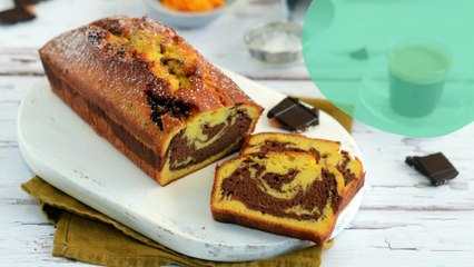 Cake marbré au chocolat et au potimarron