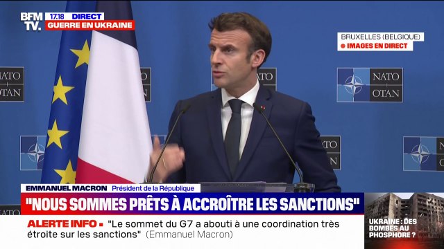 Emmanuel Macron sur la Russie: Nous sommes prêts à accroître ces sanctions à chaque fois que cela sera nécessaire